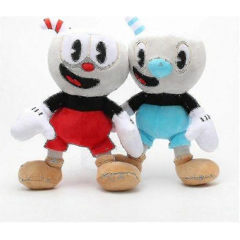 Jeux Cuphead, figurines Cuphead et Mug People, peluches Mecup et Brocup