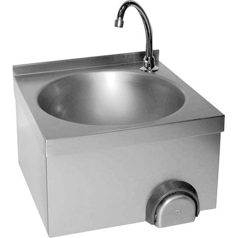 Lave-Mains Inox Cuve Ronde Dosseret 30MM - L2G