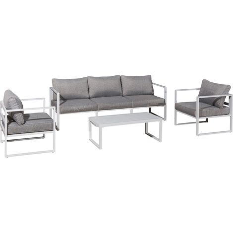 Set di mobili da giardino a 5 posti Sevilla White