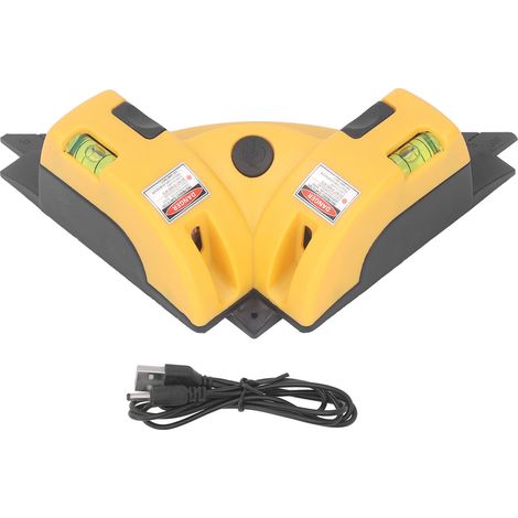 Niveau à Angle droit, jauge de nivellement à faisceau vert Visible de haute précision pour la pose du sol, batterie intégrée (1/5)