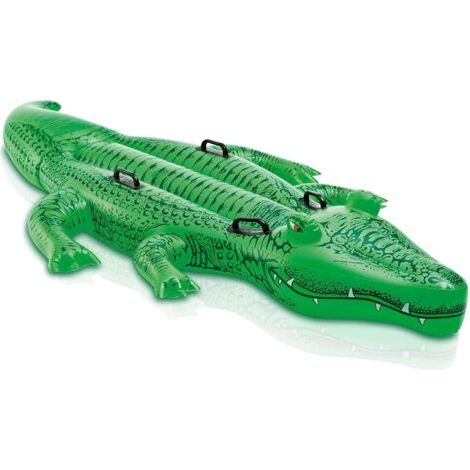 bouée grand crocodile a chevaucher 203cmX114cm 1 pièce Vert (1/3)