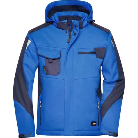 James & Nicholson Professionelle Softshelljacke mit Innenfutter JN824 Gr. L royal/navy (1/5)