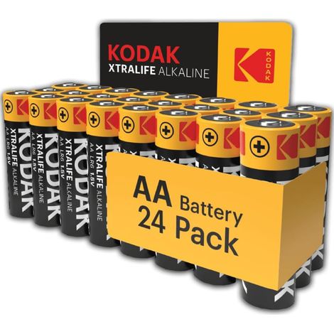 Piles Alcalines AA (24 Pièces) LR6, 1,5V, 148% Plus Longue Durée (1/5)