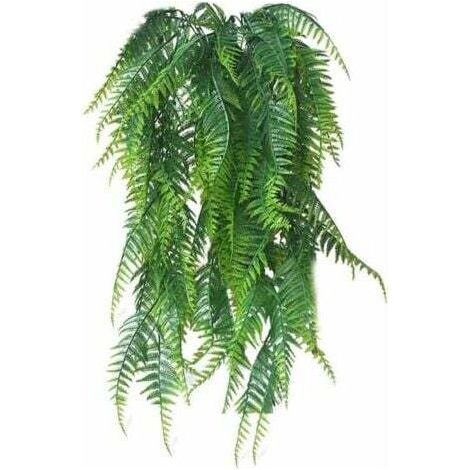 Plante Artificielle Tombante Aspect Réaliste Fougère Artificielle Touffue Fausse Plante Verte Tombante 80cm Vigne Artificielle Interieur Extérieur Décoration de Jardin Panier Mural 2 Pièces (1/5)