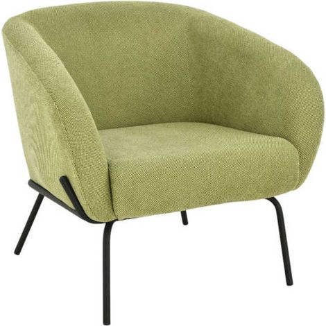 Amadeus - Fauteuil en tissu vert clair Dany (1/4)