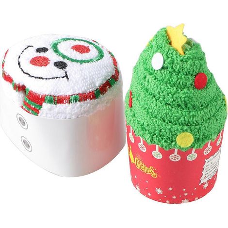 2 pièces décoration Para Mesa De Navidad bonhomme De neige serviette Carbre De noël serviette cadeaux De fête De noël serviette pour enfants (1/5)