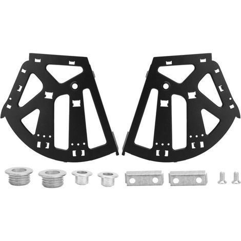 Lot de 2 charnières autobloquantes pour pieds de table pliants, invisibles, verrouillables, pour porte d'armoire, pour chaise de bureau, noires (1/4)