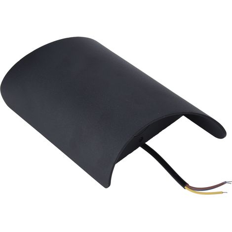Lampadaire mural LED noir, style européen moderne minimaliste, étanche, couloir escalier cour lumineuse LED chaude, lampe murale AC85-265V (1/5)