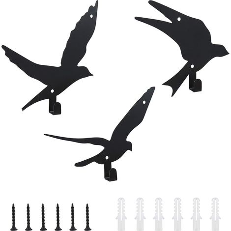 PatèRe Noire En Motif Oiseau Avec Fixation à Vis (1/5)