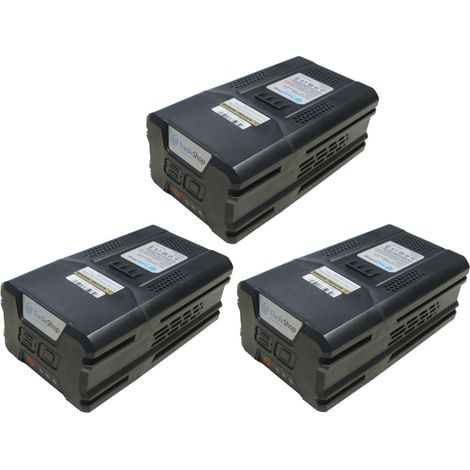 3x Trade-Shop Li-Ion Akku 80V 5000mAh kompatibel mit Greenworks GLM801600, GST80320, MO80L00, Stiga Combi 48 S AE, Model-1