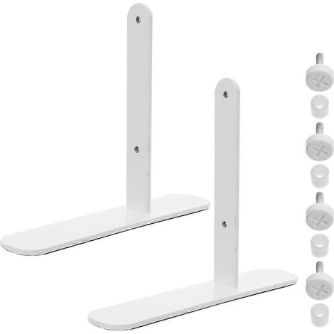 Supports de bureau pour panneau perforé (lot de deux) : cadre de support en métal en forme de T, adapté aux supports de rangement et de montage robustes pour panneaux perforés de bureau. (1/5)