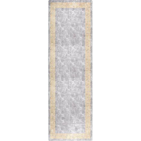 Tapis lavable antidérapant 80x300 cm Gris (1/5)