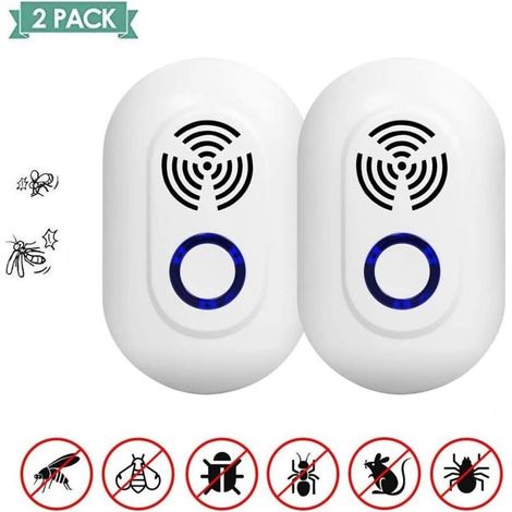 Répulsif Souris et Rats Ultrasons - Appareil Electronique Contre Rongeurs, Insectes, Cafards, Nuisibles, Ecologique, Naturel, Bio, Contre Rongeurs, Loir, Belette, Grenier (Packs) (1/5)