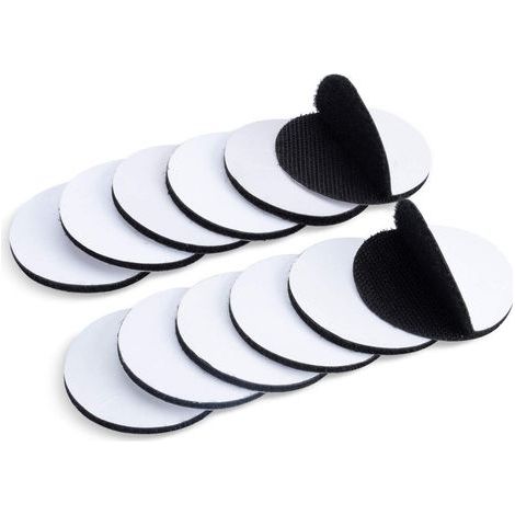 12 Pièces Bande Auto-Adhésif, 3cmx3cm Bande Agrippantes Adhésives, Ruban Adhésif Double Face, Boucle Forte de Crochet Amovible Rubans de Fixation Adhésifs Muraux, Scratch Autocollant, Noir (1/5)