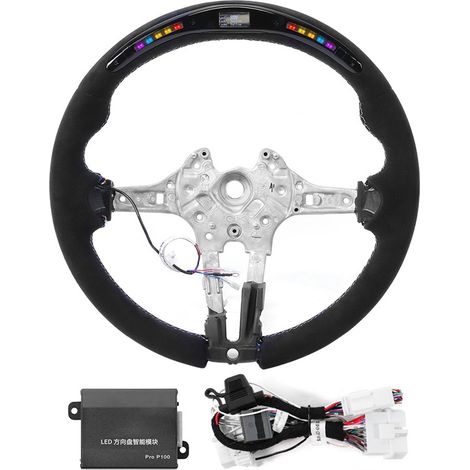 Volant Sport Alcantara LED Affichage Numérique Course Style M Performance, pour BMW M3 F80 M4 M2 F20 F22 F30 F32 2013‑2020 (1/5)