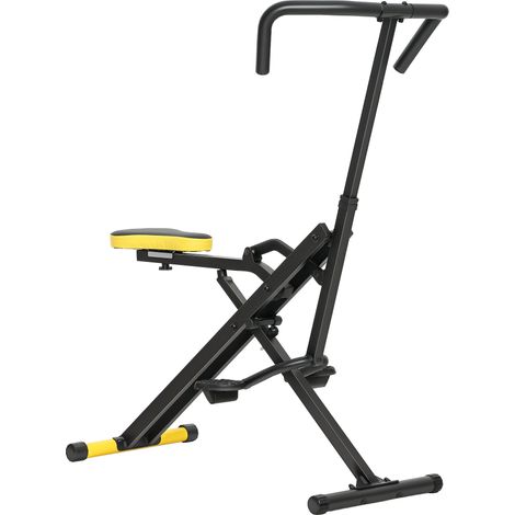 Macchina Total Crunch Pieghevole 57x105x115 cm con Seduta Regolabile in Metallo e Plastica Giallo (1/5)