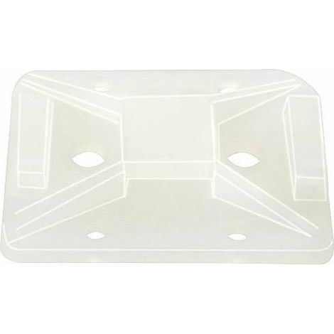 HellermannTyton TY8G1-N66-NA-C1 Embase de fixation vissable 151-21819 sans halogène, stabilisé aux UV, résistant aux intempéries transparent 1 pc( S14615