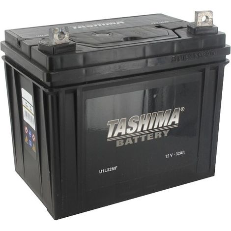 Batterie Pour Tondeuse Autoportée 12v Chargée Sans Entretien, 32a. L: 196, L: 131, H:184mm, + à Gauche. Remplace Origine: U1l32.