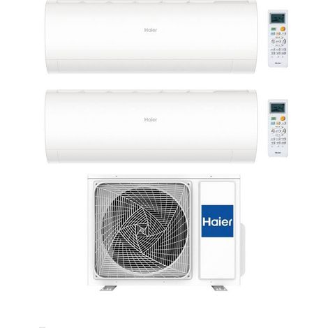 Haier Climatizzatore Dualsplit Pearl 12+12 con 2U50S2SM1FA-3 Inverter R-32 Wi-Fi Classe A++/A+