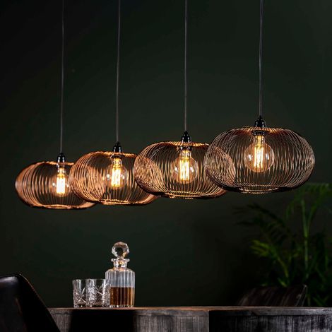 Suspension filaire ronde en métal 4 lampes TORSY (1/5)