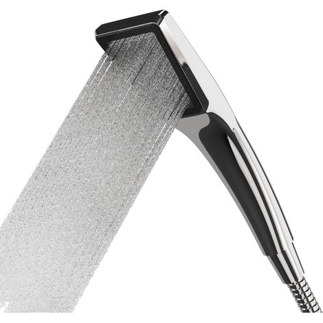 Ensemble de douche pour salle de bain Granitan chrome avec pommeau, flexible et support - 1 pièce (1/5)