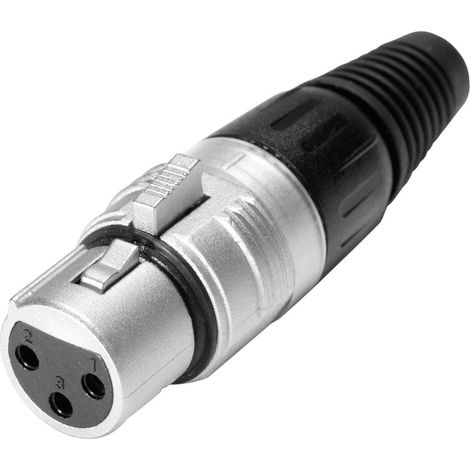 XLR femelle, droit Hicon HI-X3CF Nombre de pôles: 3 argent, noir 1 pc(s) D16624 (1/2)