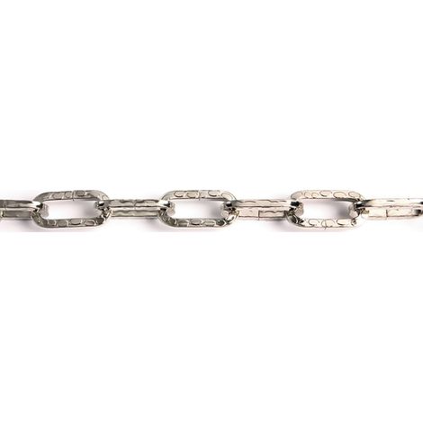 CATENA ORNAMENTALE PRETAGLIATA MARTELLATA QUADRATA 2,5 mt - ottonata