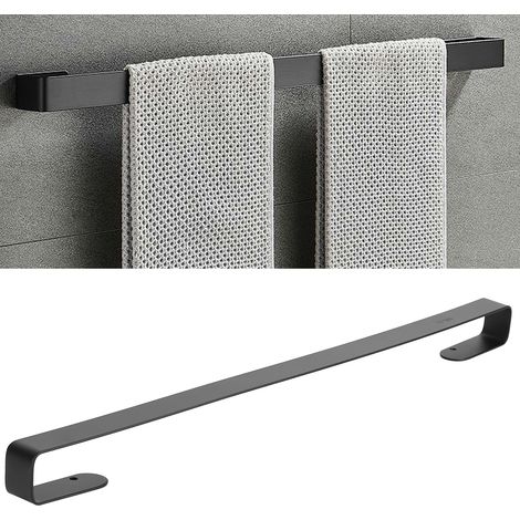 Barre à serviettes en acier inoxydable, support mural pour serviettes de bain, idéal pour salle de bains, hôtel et maison (1/5)