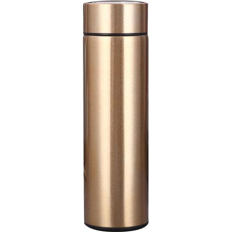 17oz Vakuumisolierter Kaffeebecher, doppelwandige Wasserflasche mit LED-Temperaturanzeige, herausnehmbarer Filter