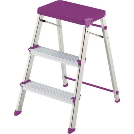 Escalera / Escalón de 3 niveles morado - M3 - Rolser