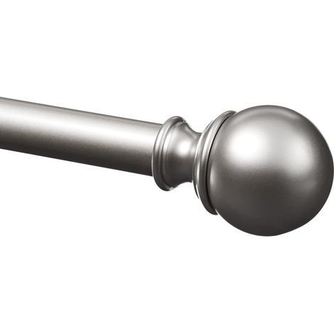 - Gardinenstange - Fensterzubehör - Ausziehbar und verstellbar - Geeignet für dicke Gardinen - Für den Innenbereich - Nickel - 91 x 183 cm (1/5)