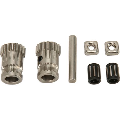 Jeu de 7 pignons en acier inox pour extrudeuse d'imprimante 3D - Pièce de rechange à double entraînement (1/5)