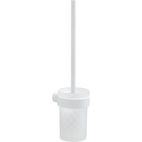 Escobilla De Wc De Pared Vidrio-Bronce Cromado Blanco Mate  Giacinto