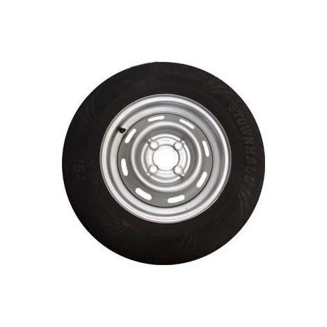 Maxter – Roue de remorque 13 pouces 4 trous entraxe 100 mm – Charge 530 kg – Déport 30 mm – Vitesse max 140 km/h