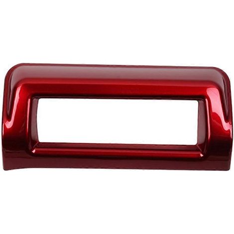Autocollant de garniture de bouton de voiture rouge pour conduite à gauche (1/5)