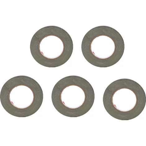 Vendu par paquets de 5, couche adhésive de 0,22 mm d'épaisseur, surface de 10 mm de large, longueur totale de 30 m, ruban en tissu acétate noir pour câbles d'écrans électroniques, ignifugé et résistan (1/5)