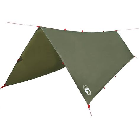 vidaXL Lona de camping impermeable verde oliva 506x306 cm (1/2)