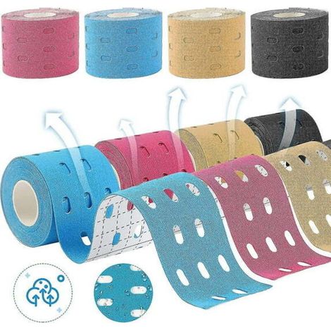 4 professionelle Kinesiotapes für Knie, Schultern und Muskelstärkung – hautfreundliches, wasser- und schweißfestes elastisches Klebeband