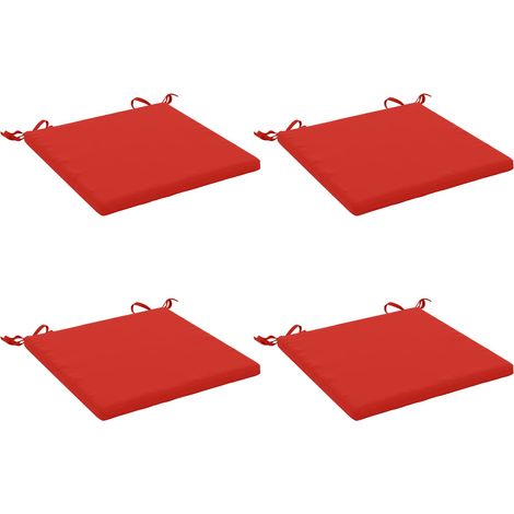 Coussins de siège 4 pièces SOEST 4 pc 100 % polyester Rouge vidaXL