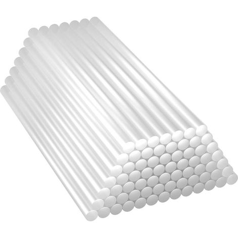 70 barras de pegamento termofusible transparentes de 7x150 mm para pistola de pegamento caliente. (1/5)