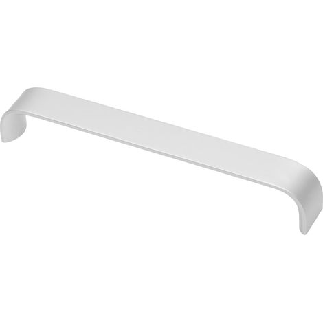 Poignée de meuble moderne UA-347, entraxe 192 mm, longueur 200 mm, fabriquée en aluminium avec finition anodisée, pour porte de cuisine, tiroir et placard, couleur aluminium
