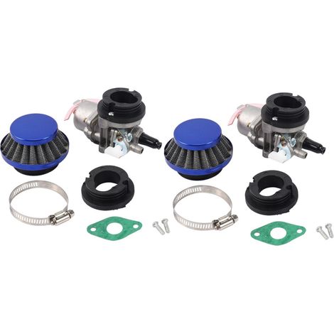 carburatori + filtro aria blu + batteria per motore a 2 tempi 47cc 49cc, ricambi per moto, ATV, quad, dirt, pocket bike, moto