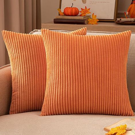 Decorative Housse de Coussin 50x50 Taie d'oreiller Orange