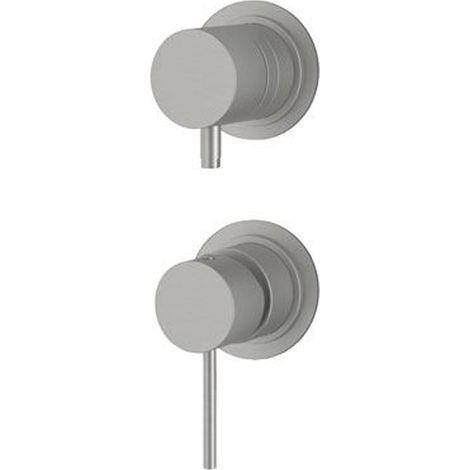 Miscelatore incasso doccia con deviatore a tre posizioni in acciaio inox spazzolato - Serie X Style Inox (1/3)