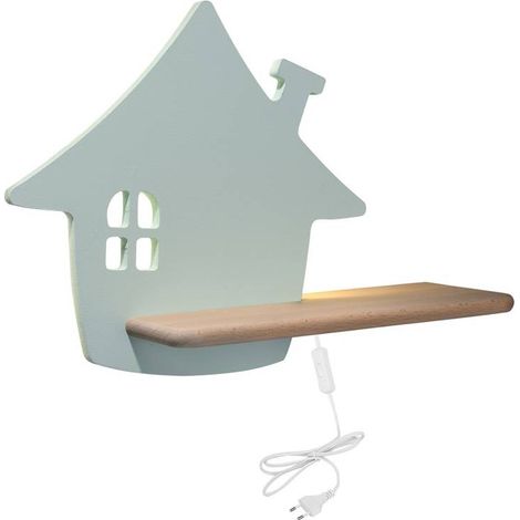 Applique murale Candellux House verte bois LED 4W 4000K (1/3)