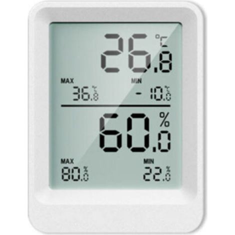 Indoor Outdoor Numérique LCD Thermomètre Hygromètre Électronique Température Humidité Compteur Min/Max Records Station Météo, 1pcs (1/4)