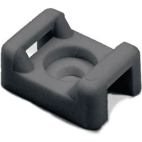 HellermannTyton CTM0-PA66-BK Befestigungssockel schraubbar, nieten 151-30300 Schwarz 1 St. (1/2)