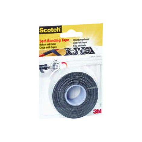 Cinta autosellante para reparaciones, negra, 25 mm x 3 m