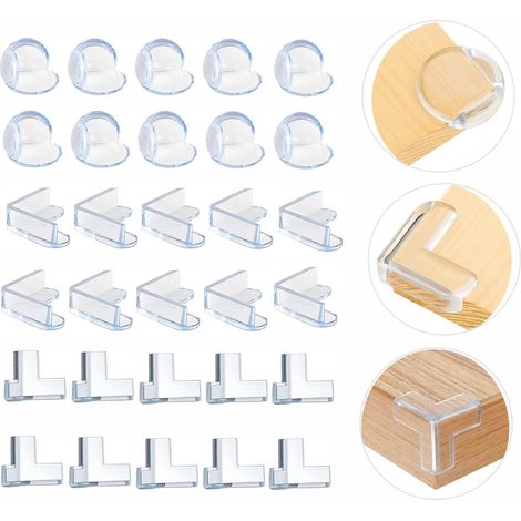 Protection des bords et protection des coins pour bébés et enfants, protection des coins 30 pièces, protection des coins en silicone (1/5)