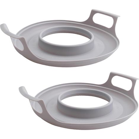 Lot de 2 supports pour bols micro-ondes avec poignées - Assiette froide micro-ondes, plateau porte-bols micro-ondes (1/5)